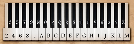 piano-style typewriter keyboard